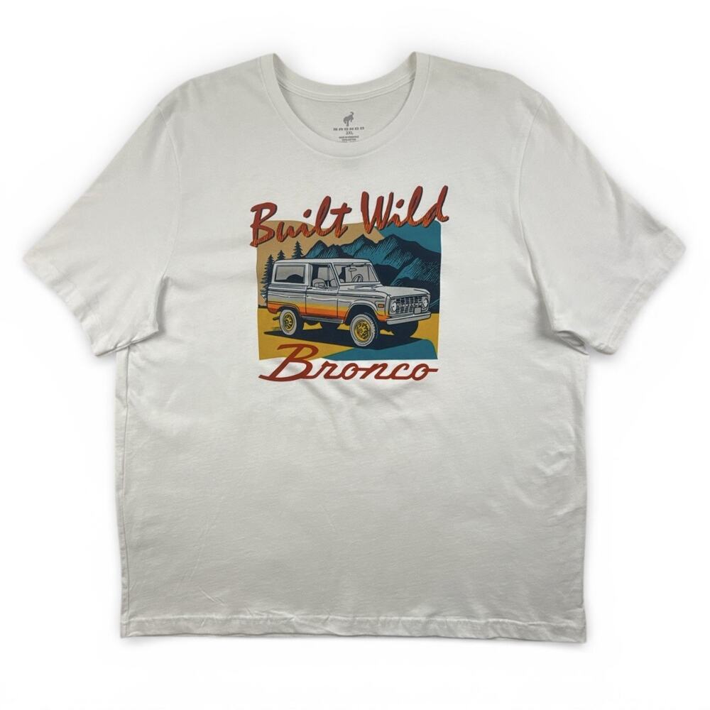 Bronco T-Shirt 2XL White 4X4 Build Wild Off Road Big Bend Graphic